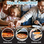 CucinaPro Pizza Stone for Oven, Grill or BBQ- 1/2" Extra Thick Cordierite Rectangular Baking Stone for Better Cooking- 15" x 12" Pan- Holds High Temp For Crispy Crust- Kitchen Tool Essential Must Have