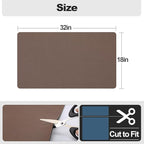 Ecotrim - Dish Drying Mat for Kitchen Counter | Coffee Bar Mat for Countertops | Heat Resistant Drainer Mat with Non-slip Rubber Backed | Hide Stain Kitchen Absorbent Draining Mat | Brown 18"x32"