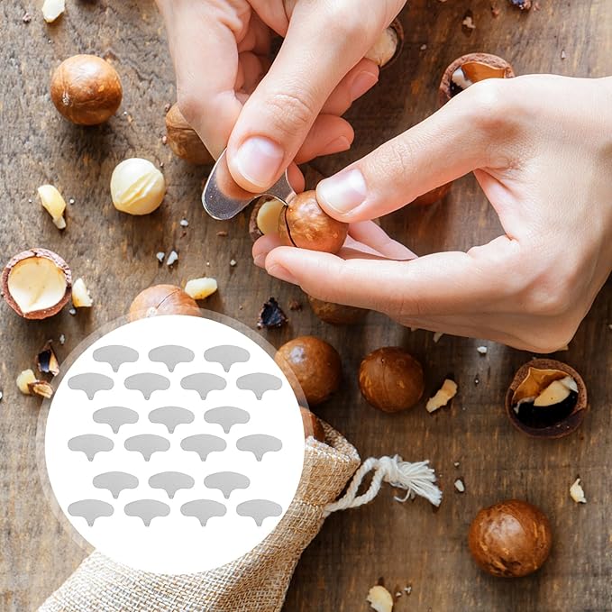 Artibetter Macadamia Nut Opener and Iron Shell Splitter Tool 50pcs Set Sturdy Iron Pieces for Macadamia and Pecan Nuts Specialty Kitchen Gadget and Food Preparation
