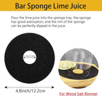 TonJin 2Pcs Bar Salt Rimmer Sponges Black Replacement Sponge for Glass Rimmer, Margarita Salter, Lime Juice