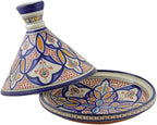 Moroccan Handmade Serving Tagine Exquisite Ceramic With Vivid colors Original large 12 inches Across