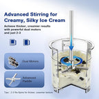 H-Duka 10-in-1 Ice Cream Maker Machine, 800W Frozen Treat Maker for Silky Gelato, Sorbet&Slushies, One-Touch Mix-In & Re-Spin for Creamy Texture, Keto & Vegan, Includes 3 Pints & Recipe Guide, Black