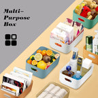 OWill 7-Pack 7.2 L Plastic Storage B-ins and Baskets for Efficient Home Classroom Organization - Small Containers in Multiple Colors for Kitchen, Cupboard Box, Bathroom Organizer on Shelves and Tubs