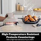 Tailored Ninja Crispi PowerPod Silicone Trivet – Hot Pads for Ninja Crispi Glass Air Fryer Accessories, Heat-Resistant, Non-Slip, Protection for Countertop (Off White)