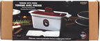 Saveur et Degustation KC2301 Foie Gras Terrine with Press, Ceramic, Red/White, 25.5 x 11 x 27 cm