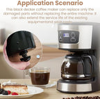 Coffee Replacement Brew Basket Spring Loaded Stopper Kits For Decker Hamilton Coffee Maker Parts and Mr. Coffee Black, Compatible with Majority 4-12 Cup Drip Coffee Makers - 990117900 990237500