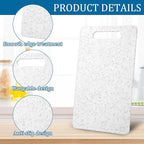 cobee 6 Pcs Small Cutting Board for Kitchen, 6" x 10", Plastic Cutting Boards Set with Easy Grip Handle Mini Cutting Board Mat Set, Dishwasher Safe, Cutting Mat Pad for Food Fruits Prep (White)