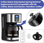 Coffee Maker Brewing Basket Spring Loaded Stopper Replacement Kit, 990117900 990237500 Replacement Parts Fits for Mr. Coffee, Black and Decker, Hamilton Coffee Maker(2 Pack)