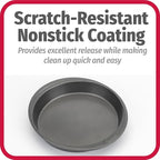 GoodCook Everyday Nonstick Steel Round Cake Pan, 9-Inch, Gray