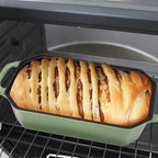 Flavehc Bread Pan Cast Iron Loaf Pan with Lid 9x5 Inch Bread Loaf Pan for Baking Bread Enameled Cast Iron Sourdough Bread Pan