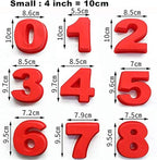 Small 9 pieces Silicone Number Cake Molds Jelly Chocolate Moulds Candy Muffin Tray (4 inch)