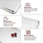 TeamFar Stainless Steel Baking Sheet with Rack Set, 17.6/16/12.5 Inch Cookie Sheets Baking Pans and Cooling Racks for Cooking Serving, Non-Toxic & Heavy Duty, Dishwasher Safe, 6 PCS (3 Pans + 3 Racks)