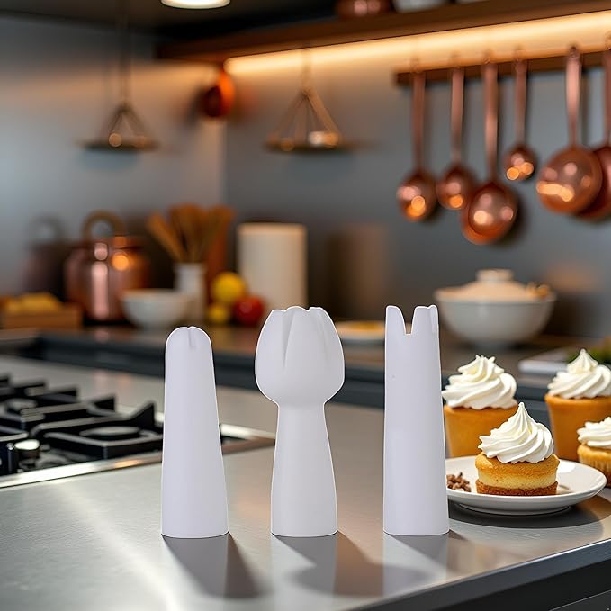 3Pcs White Set Whip Cream Dispenser Head Whipped Nozzle Mounting Mouth Base Tips Dinning Bar Whip Cream Special Head Cream Chargers and Whippers Specialty Tools and Gadgets