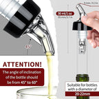 SuproBarware Automatic Measured Bottle Pourer - Quick Shot Spirit Measure Pourer Drinks Wine Cocktail Dispenser Home Bar Tools - 2 pack 1.5oz