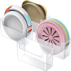 4Pcs Paper Plate Dispenser for 6-9.5 Inch Disposable Plates, Space-Saving Plastic, Foam and Paper Plate Storage Organizer for Cabinet, Countertop, RV or Outdoor (Transparent)