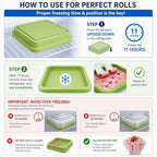 Ice Cream Roller Maker, At Home Rolled Ice Cream Maker Machine, Dairy Free & Frozen Yogurt Maker, Electric Free Countertop Ice Cream Machine with Spade for Rolls, Sorbet & Frozen Yogurt (Green)