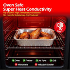 8x8 Aluminum Foil Pans, 20 Pack Disposable Trays Half Size Heavy Duty Tin Pans Deep Food Containers For Cooking, Meal Prep, Baking, Roasting, Chafing, Heating or Steam Table