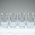 Greenline Goods Ripple Drinking Glasses - 12 oz Modern Kitchen Glassware Set Unique Vintage Cups For Weddings, Cocktails Or Modern Bar - Set of 4