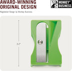 Karoto Carrot Sharpener | Vegetable Peeler | Veggie Peeler & Cucumber Peeler | Fun Kitchen Gadgets | from a Series of Unique Peelers for Kitchen | Fun Kitchen Stuff | by Monkey Business (Green)