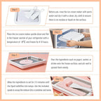 Instant Ice Cream Maker, Rolled Ice Cream Maker, Instant Gelato Pan/Roll, Homemade DIY, with 2 spatula, Frozen Yoghurt Plate Mini Freezer Kit Machine Peach Fuzz