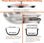 Glass lid for Large Pots and Pans, 14.25 Inch Cover for Replacement, Commercial Lid for Cookware, Frying Pans, Stockpot, Dishwasher safe and oven safe up to 400°F Fit Inner Dia14 to 14.4 Inch