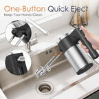 Powerful 600W Hand Mixer, 5-Speed Electric Hand Held Mixer for Baking, Lightweight Stainless Steel Hand Beaters *2 & Dough Hooks*2 with Eject Button, Kitchen Mixer for Cream, Cookies, Dough-Black