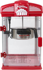 West Bend Stir Crazy Movie Theater Popcorn Popper, Gourmet Popcorn Maker Machine with Nonstick Popcorn Kettle, Measuring Tool and Popcorn Scoop for Popcorn Machine, 4-Qt., Red