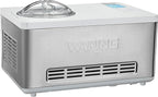 Waring Commercial WCIC20 2 Quart Capacity Ice Cream Maker with Built in Compressor, 180W, 120V, 5-15 Phase Plug