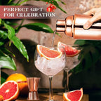 Rose Gold Cocktail Shaker Set, Premium 18/8 Stainless Steel Mixology Bartender Kit with Stylish Bamboo Stand 10-Piece Bar Tools & Accessories for Home Decor - Gift for Women, Mom, Wedding