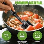 Meat Chopper, Heat-Resistant Ground Beef Chopper Tool, 5 Curved Blades Meat Choppers for Ground Beef Hamburger Turkey, Mix and Chop Kitchen Tool