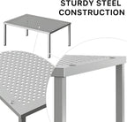 Simple Houseware Expandable Stackable Cabinet and Counter Shelf Organizer with Steel Surface, 9" D x 12.75" W x 5.9" H, Silver
