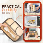 Bento Lunch Box Set Bento Box, 4-Compartment Lunch Containers,High Capacity Lunch Tote Bags for Work, Travel, Outdoor (Grey)