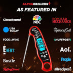 Alpha Grillers Meat Thermometer Digital – Instant Read Food Thermometer for Cooking & Grilling – Professional Kitchen Gifts for Men, Dad & Mom