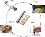 Alovexiong Non-stick Cannoli Tubes Molds 6pcs Cream Horn Molds Stainless Steel 4.92 inch Large Cannoli Molds Kit Baking Tubes Cones Pastry Roll Cream Roll Horn Croissant Mold Diagonal Shaped