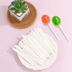 300Pcs 4 Inch White Paper Lollipop Sticks, Paper Sucker Sticks, Cake Pop Stick for Cake Toppers, Chocolate,Cookie,Rainbow Candy