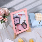 Bamboo Plate Holders Plate Stands for Display 6 Inch Wood Display Stand Displaying Frame Holder for Picture Dish Plaque Photo Book Platter Table Decorative Book Postcard Artworks Album