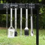 BBQ Grilling Tools Set,16" Stainless Steel Grilling Accessories Kit for Men Gift,BBQ Grill Utensils Gift Kit with Portable Carry Bag BBQ Tools Grill Tools Set for Backyard Outdoor Grill Cooking
