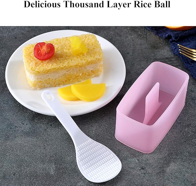 Onigiri Mold Triangle, 3 Pieces Musubi Press Mold Rice Ball Makers, Triangle Sushi Maker for Bento or Japanese Boxed Meal Musubi Press by HAGBOU (Beige)