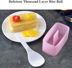 Onigiri Mold Triangle, 3 Pieces Musubi Press Mold Rice Ball Makers, Triangle Sushi Maker for Bento or Japanese Boxed Meal Musubi Press by HAGBOU (Beige)