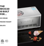 Waring Commercial WCIC20 2 Quart Capacity Ice Cream Maker with Built in Compressor, 180W, 120V, 5-15 Phase Plug
