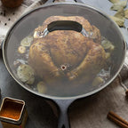 8 Inch Tempered Glass Lid Compatible with 8" Lodge Cast Iron Skillet and 2 Quart Serving Pots