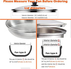 Glass lid for Large Pots and Pans, 14 Inch Cover for Replacement, Commercial Lid for Cookware, Frying Pans, Stockpot, Dishwasher safe and oven safe up to 400°F Fit Inner Dia14 to 14.4 Inch