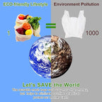 KerKoor Reusable Cotton Mesh Produce Bags - Produce Storage, Vegetable & Fruit Bags (6 Pack)