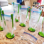 Ruibo Baggy Rack Holder for Food Prep Bag/Plastic Freezer Bag/Ziplock Bag Holder Stand, Meal Planning/prep Bag Holders,8 Pack