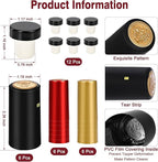 30 Pcs Wine Sealer for Wine Bottles - Bottle Sealer for Cruise, Plastic Heat Shrink Cap & Polymer Stopper with Plastic Top
