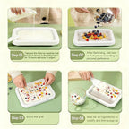 Rolled Ice Cream Maker, New Homemade Ice Cream Roller Maker, Instant Ice Cream Maker, DIY Fun Family Activity Rolled Ice Cream Tray for Yogurt, Sorbetand and Gelatod with 2 Scrapers(White)