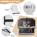 Kitten Daisy Print Toaster Oven Stain-resistant Cover for Kitchen Counter Decor, Heavy Duty Heat-resistant Microwave Oven Cover, Washable (Medium-16.1 * 19.71 * 10 inches)