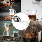18/8 Stainless Steel Coffee Measuring Spoon 2 Tablespoon Coffee Scoop Short Handle Measuring Spoon for Ground Coffee Tea Sugar Flour Exact Measuring Spoons (30ml)