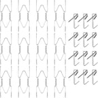 Bilillo 12 Pieces Invisible Heavy Duty Plate Holder, Stainless Steel Plate Hangers for The Wall, Plate Hangers for Display with Wall Hooks, Suitable for 4-5 inch Decorative Plattes and Arts (Silver)