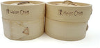 Helen's Asian Kitchen Bamboo Dim Sum Food Steamer With Lid, 4 Inch, 1 Tier Basket For Dumplings, Bao, And Small Bites